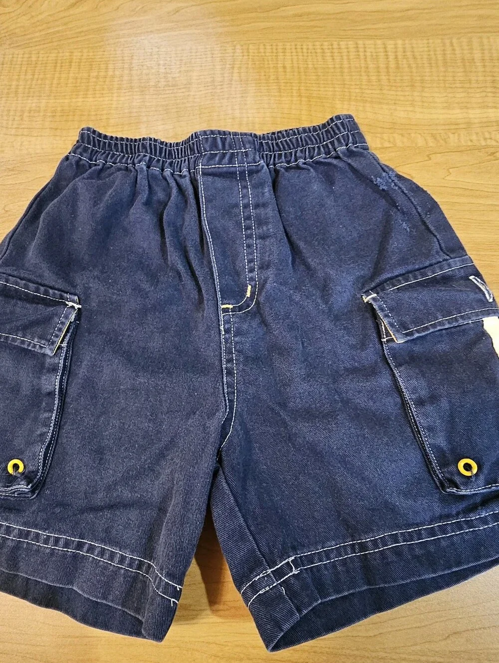 Kids Yellow Old Navy Tank Top with Surf Print  And Blue And Yellow Shorts